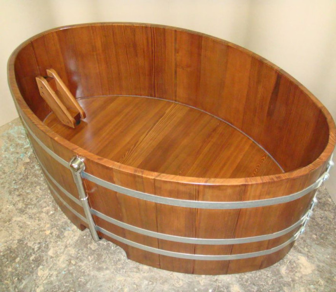 Vasca da bagno in legno su misura